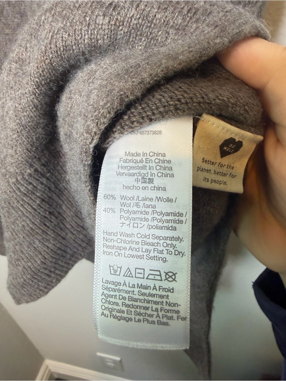 Madewell Hickory Wool Blend Turtleneck Sweater Size Medium - Picture 7 of 11